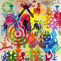 Ryan McGinness, "WE'RE IN THIS TOGETHER", 2011, Acryl auf Leinwand
