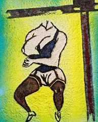 Andreas Slominski, xyz erotic vol.5, 2010, Acryl und farbige Glitzerpartikel auf Polystyrolplatte