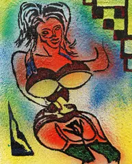 Andreas Slominski, xyz erotic vol. 5, 2010, Acryl und farbige Glitzerpartikel auf Polystyrolplatte