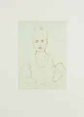 Carla by Thomas Schütte, 2012, Farbradierung auf Velin, sold Oct 2020