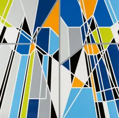 Sarah Morris, "Universal (Los Angeles)", 2004, Lackfarbe auf Leinwand