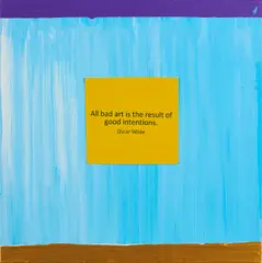 Frank Künster, "Anklage an MICH!", 2016, Acryl und Collage auf Leinwand