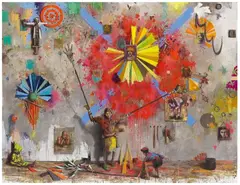 Jonas Burgert, "Stück Hirn", 2009, Öl auf Leinwand
