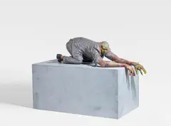 puls spur stop by Jonas Burgert, 2012, Bemalte Bronze, sold Sep 2020