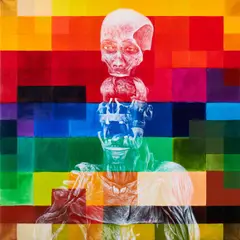 Tim Ernst, "(Newmaster)splitpainting", 2006/08, Öl auf Leinwand
