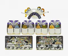 Maya Hewitt, "Game Show", 2008, Jeweils: Öl auf MDF-Platten