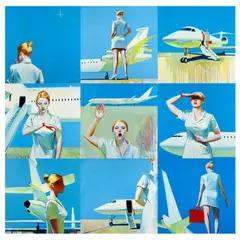 Natacha Ivanova, "Samolet", 2005, Jeweils: Öl auf Leinwand
