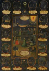 Robert Kuśmirowski, The Ornaments of Anatomy (Dance Macabre), 2005, Öl auf Leinwand