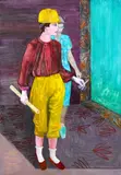 Birgit Megerle, Ohne Titel (The Architect of Happiness and Failure), 2003, Öl auf Leinwand
