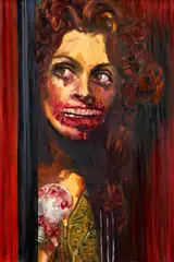 Dawn Mellor, Julia Roberts, 2010, Öl auf Leinwand