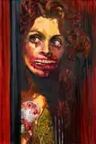 Dawn Mellor, Julia Roberts, 2010, Öl auf Leinwand