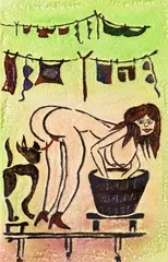 xyz erotic vol. 35 by Andreas Slominski, 2010, Acryl und farbige Glitzerpartikel auf Polystyrolplatte, sold Jun 2021