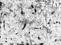 Henning Strassburger, "Soul Surfer", 2015, Kohle, Öl und Acryl auf Leinwand