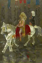 "Man Godiva" by Ena Swansea, 2005, Öl auf Leinwand, sold Jun 2021