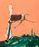 Nicola Tyson, "Self-Portrait Trotting", 2004, Öl auf Leinwand