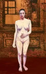 "Daniela" by Dimitris Tzamouranis, 2006, Öl auf Kupferplatte, sold Jun 2021