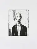 Katsura Funakoshi, In the room with high ceiling, 1990, Radierung auf Somerset (Wasserzeichen)