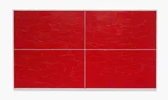 Bertrand Lavier, "Donnay # 1", 1989, Acryl auf Tischtennisplatte (2-teilig)
