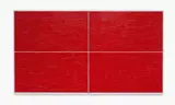Bertrand Lavier, "Donnay # 1", 1989, Acryl auf Tischtennisplatte (2-teilig)