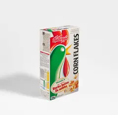 Kris Martin, "Les petites fleures", 2012, Buchmalerei auf Pergament- bzw. Japanpapier, montiert auf einer Packung Kellogg's Cornflakes