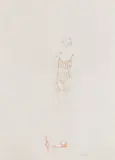 Christiana Soulou, Red Dancer, 2010, Bleistift und Buntstift auf Velin