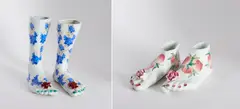 Liguo Liu, Foot Steps (2 Paar), 2005, Jeweils: Keramik