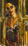 Dawn Mellor, Juliette Binoche, 2010, Öl auf Leinwand