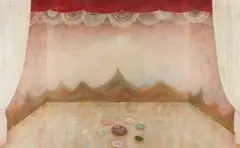 Hiroshi Sugito, "The Red Room", 2003, Acryl und Pigment auf Leinwand