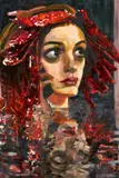 Dawn Mellor, Anne Hathaway, 2010, Öl auf Leinwand
