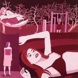 Jun Hasegawa, Red Square Painting, 2001/2002, Farbserigrafie. Kaschiert auf Aluminium. Unter Acryl