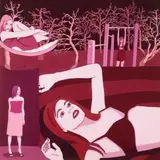 Jun Hasegawa, Red Square Painting, 2001/2002, Farbserigrafie, kaschiert auf Aluminium unter Acryl