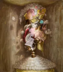 G.L. Brierley, "Pacifier II", 2011, Öl auf Holz