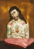 Marianna Gartner, "Tattooed Jesus", 2004, Öl auf Leinwand