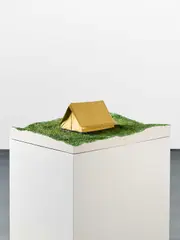 Martin Honert, Zelt, 1991, Mixed Media (Polyester, Stoff, Faden, Nägel, Farbe)