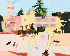 Everyone saw something glittering for quite long time, but they were all forgot what they saw by Makiko Kudo, 2004, Öl auf Leinwand, sold Jun 2022