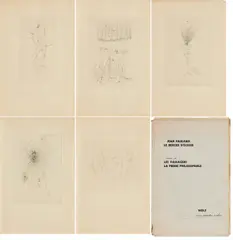 Wols, Jean Paulhan, 1948, 5 Radierungen auf Van Gelder Zonen (Wasserzeichen), eingebunden in Publikation