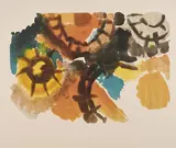 Ernst Wilhelm Nay, Farblitho 1958 (NOR), 1958, Farblithografie auf Bütten