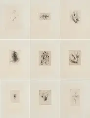 Wols, Das graphische Werk, 1955, Portfolio mit 32 Radierungen auf BFK-Rives, lose eingelegt in Originalmappe