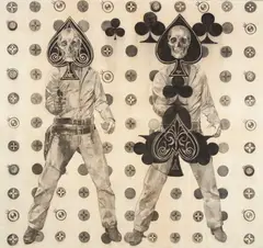 Wolfe von Lenkiewicz, Ace of Spades, 2009, Gouache und Kohle auf Leinen, fixiert mit UV-Protektion