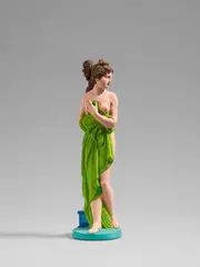 Stehender Akt Brünetti by Hans-Peter Feldmann, 1981, Gipsguss, farbig gefasst, sold Jun 2022