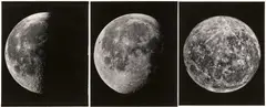Anonym, Lunar Photography / Three moon phases, Ca. 1970er, Drei Gelatinesilberabzüge