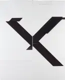 Wade Guyton, X Poster (Untitled, 2007, Epson UltraChrome inkjet on linen, 84 x 69 inches, WG1209), 2013, Digital print with archival UV curable inks, the full sheet, hand-folded (as issued),