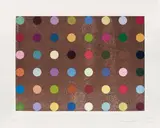 Proctolin by Damien Hirst, 2008, Screenprint in colours with bronze glitter, on wove paper, with full margins,, sold Jan 2016
