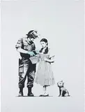 Stop & Search by Banksy, 2007, Screenprint in colours, on Arches 88 paper, with full margins,, sold Jan 2016