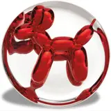 Balloon Dog (Red) by Jeff Koons, 1995, Porcelain painted in chrome,, sold Jan 2016