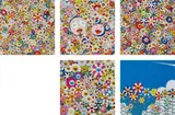 Field of Smiling Flowers; Me and Mr. DOB; If I Could Reach that Field of Flowers, I Would Die Happy ; Maiden in the Yellow Straw Hat ; and Flower by Takashi Murakami, 2002; 2009; and 2010, Five offset lithographs in colours, on smooth wove paper, the full sheets,, sold Jan 2016