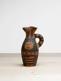 Yan soleil (Yan Sun) by Pablo Picasso, 1963, Red earthenware turned pitcher, painted in black,, sold Jun 2016
