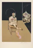 Francis Bacon, Seated Figure (after, Study for a Portrait 1981), 1983, Etching and aquatint in colours, on Guarro paper, with full margins,