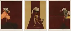 Deuxième version du triptyque 1944 (after, Second Version of the Triptych 1944) by Francis Bacon, 1989, The complete set of three lithographs in colours, on Arches Infinity paper, with full margins,, offered Jun 2016