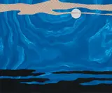 Roy Lichtenstein, Moonscape, from 11 Pop Artists, Volume I, 1965, Screenprint in colours, on blue Rowlux, the full sheet,